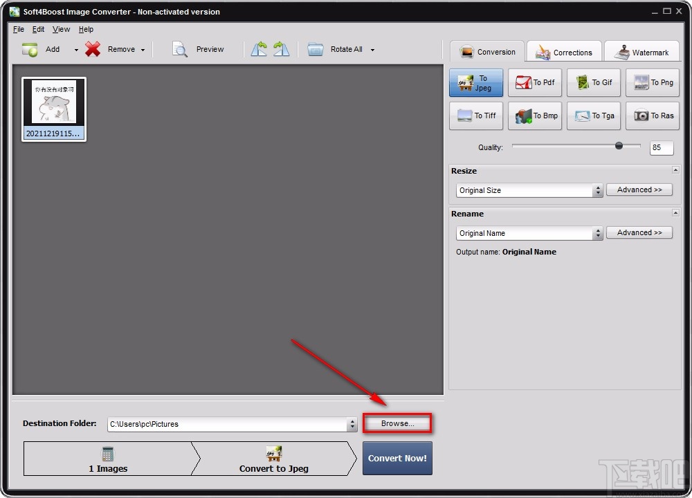 Soft4Boost Image Converter旋转图片的方法