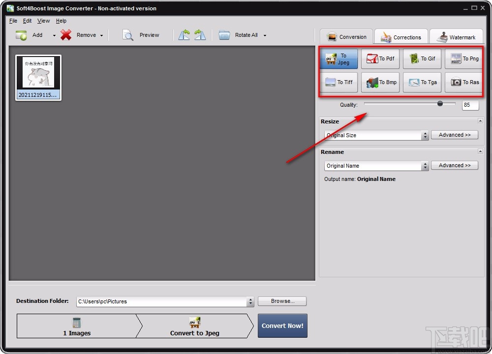 Soft4Boost Image Converter旋转图片的方法