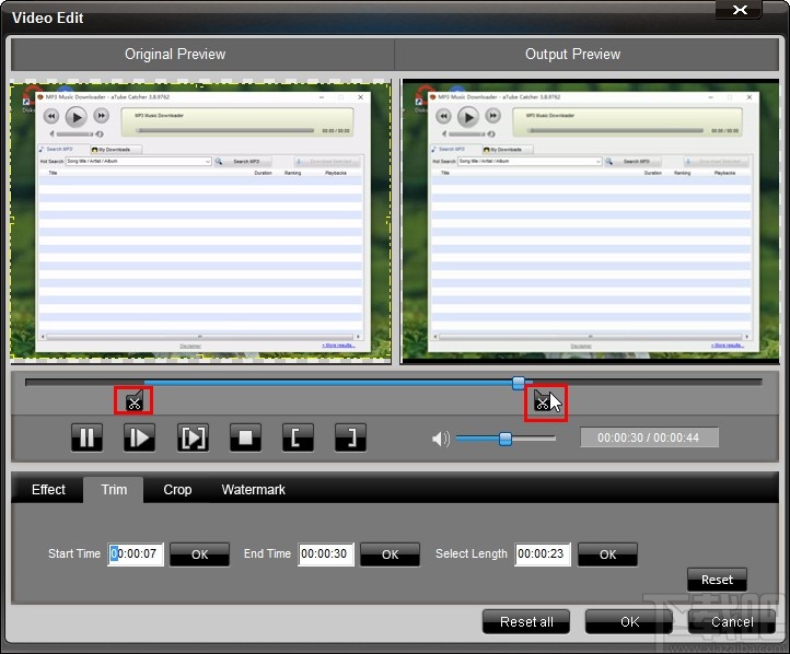 4Easysoft SwF to FLV Converter剪切视频的操作方法