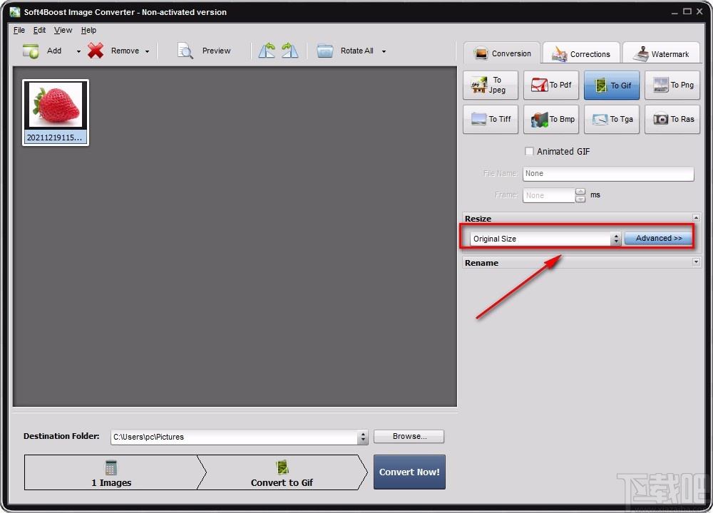 Soft4Boost Image Converter转换图片格式的方法