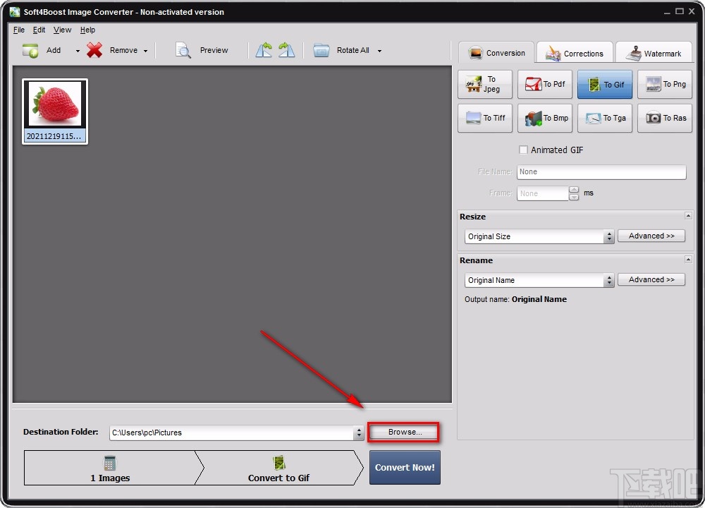 Soft4Boost Image Converter转换图片格式的方法