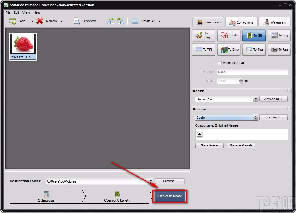 Soft4Boost Image Converter转换图片格式的方法