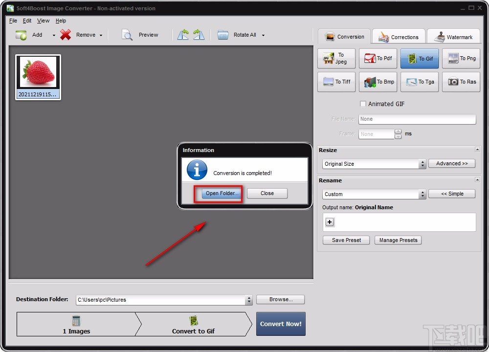 Soft4Boost Image Converter转换图片格式的方法