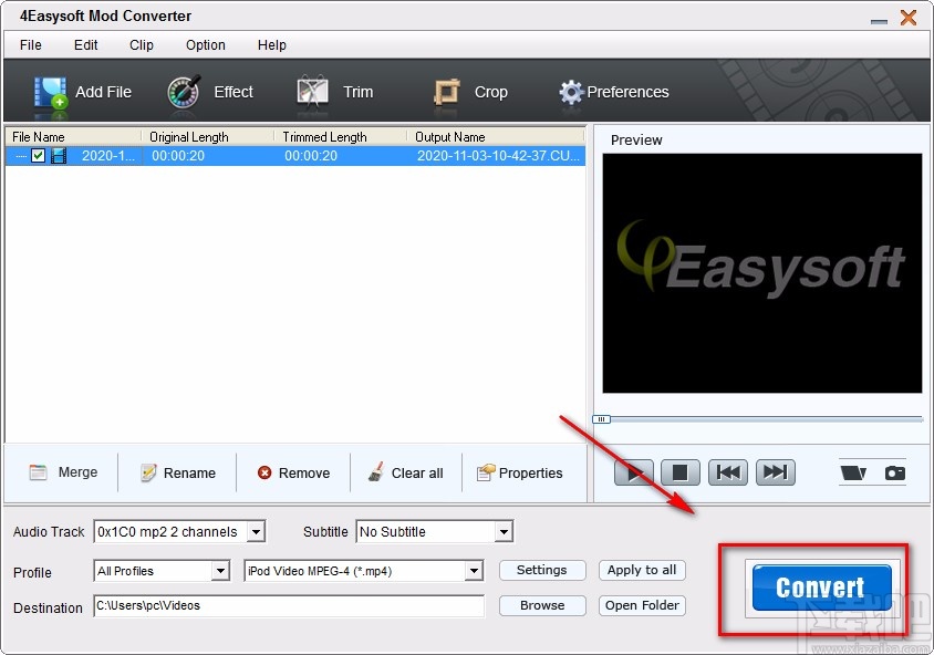 4Easysoft MOD Converter调整视频亮度的方法