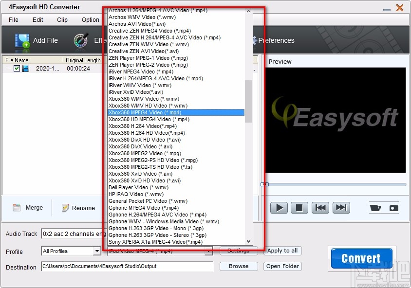 4Easysoft HD Converter转换视频格式的方法