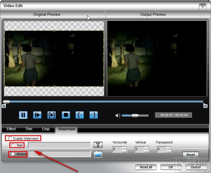 Emicsoft MTS Converter给视频添加水印的方法
