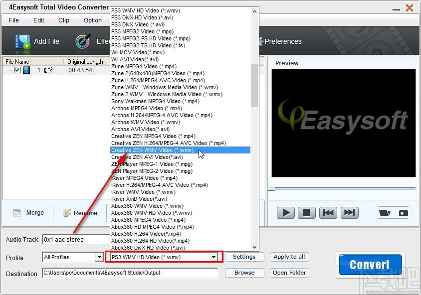 4Easysoft Blu ray Mate转换视频格式的方法