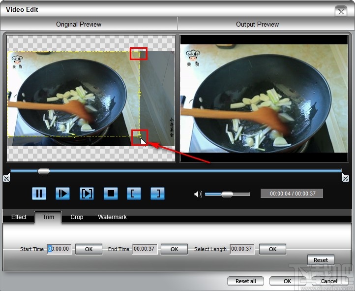 Emicsoft MTS Converter裁剪视频的方法