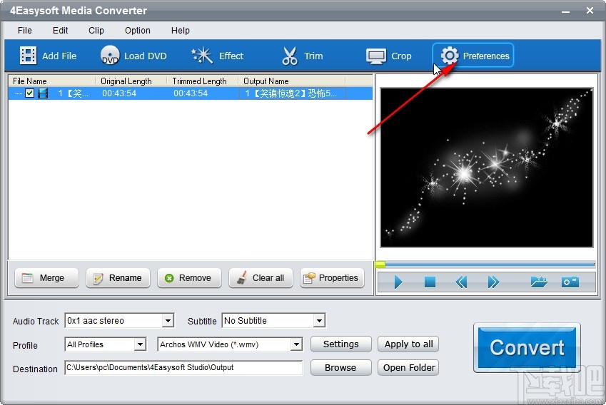 4Easysoft Media Converter设置默认输出路径的方法