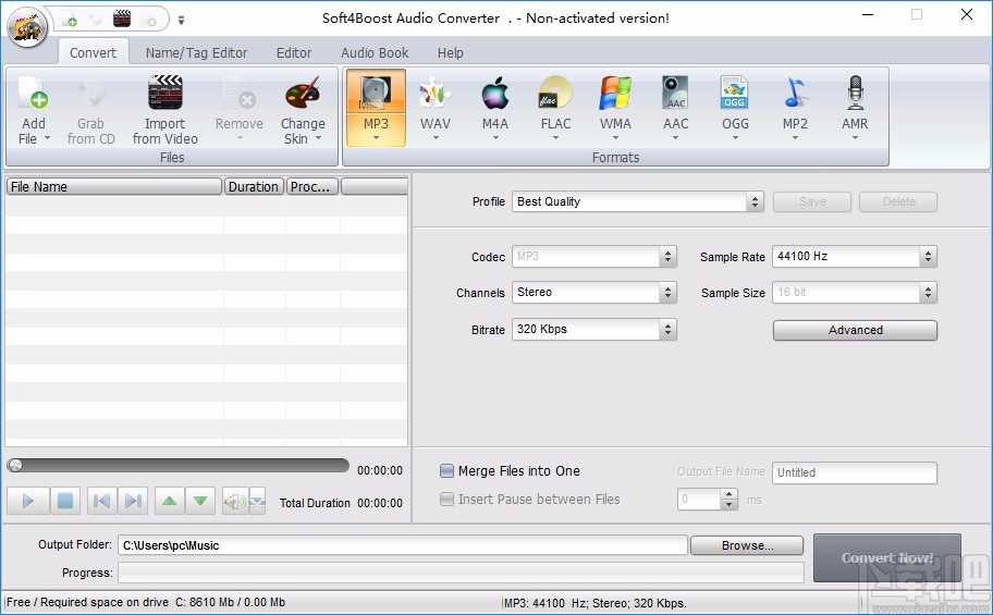 Soft4Boost Audio Converter转换音频格式的方法