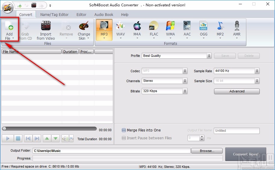 Soft4Boost Audio Converter转换音频格式的方法