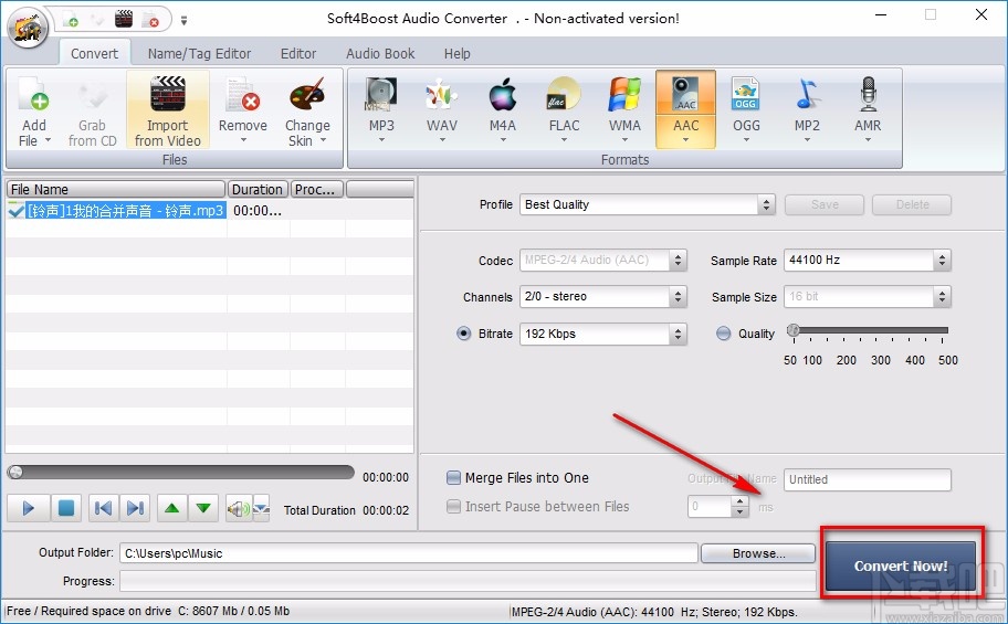 Soft4Boost Audio Converter转换音频格式的方法
