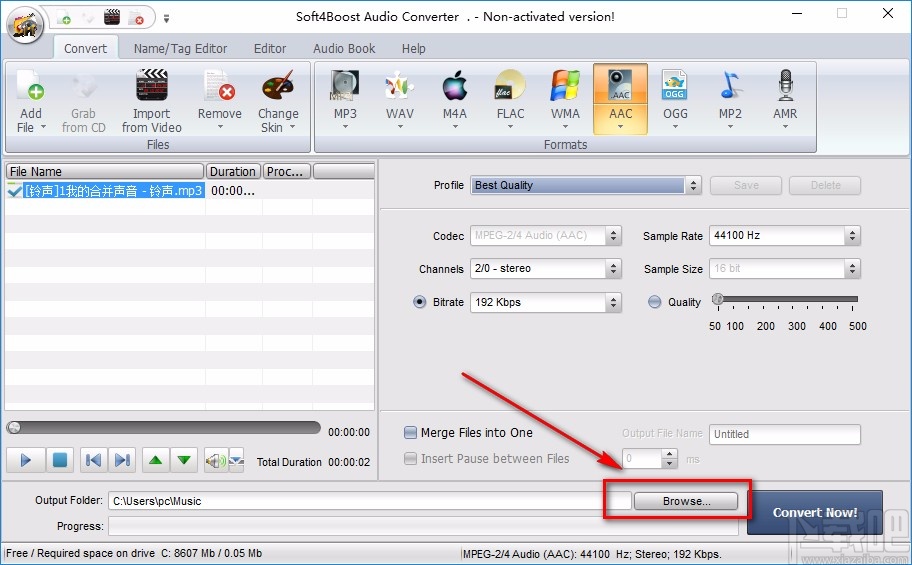 Soft4Boost Audio Converter转换音频格式的方法