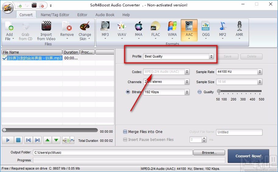 Soft4Boost Audio Converter转换音频格式的方法