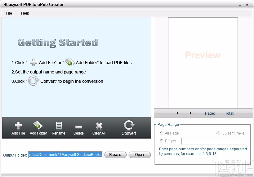 4Easysoft PDF to ePub Creator转换文件格式的方法