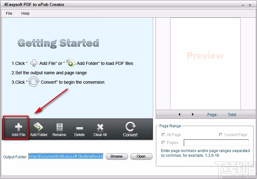 4Easysoft PDF to ePub Creator转换文件格式的方法