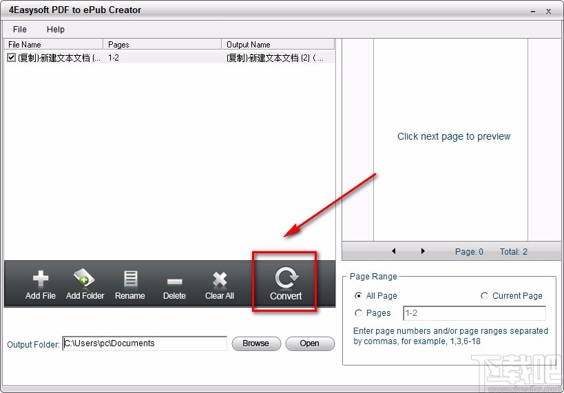 4Easysoft PDF to ePub Creator转换文件格式的方法