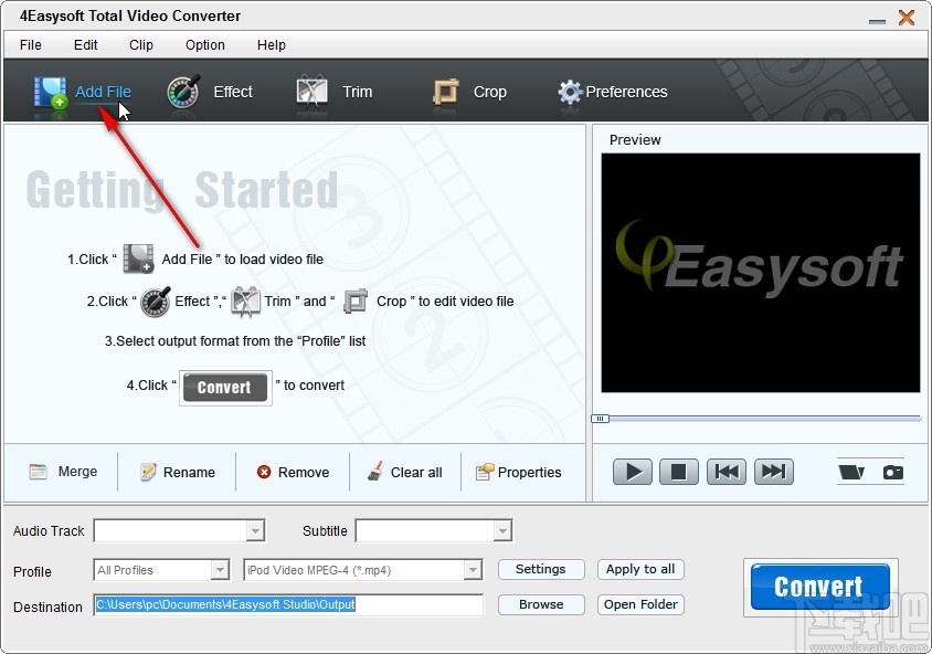 4Easysoft Total Video Converter转换视频格式的方法
