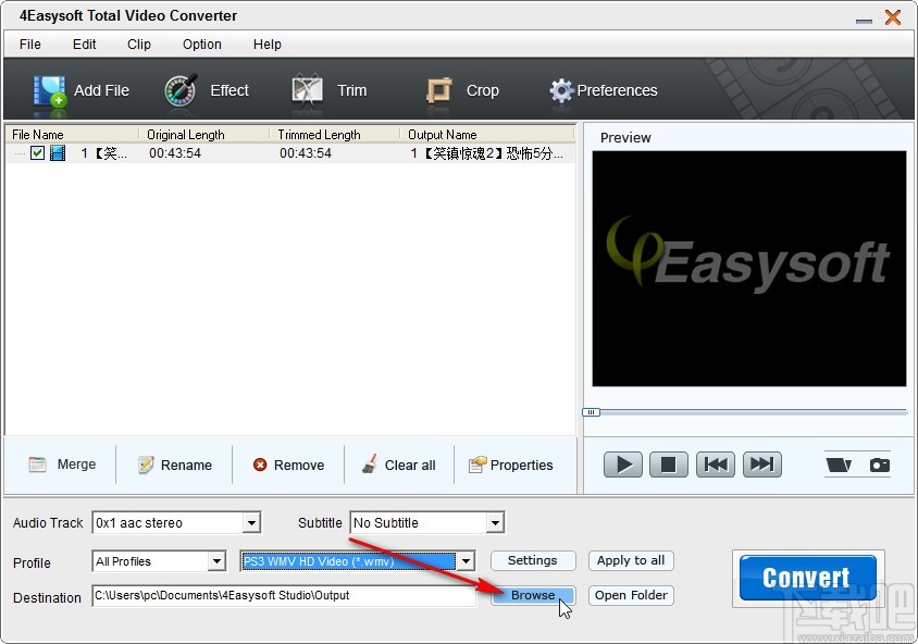4Easysoft Total Video Converter转换视频格式的方法