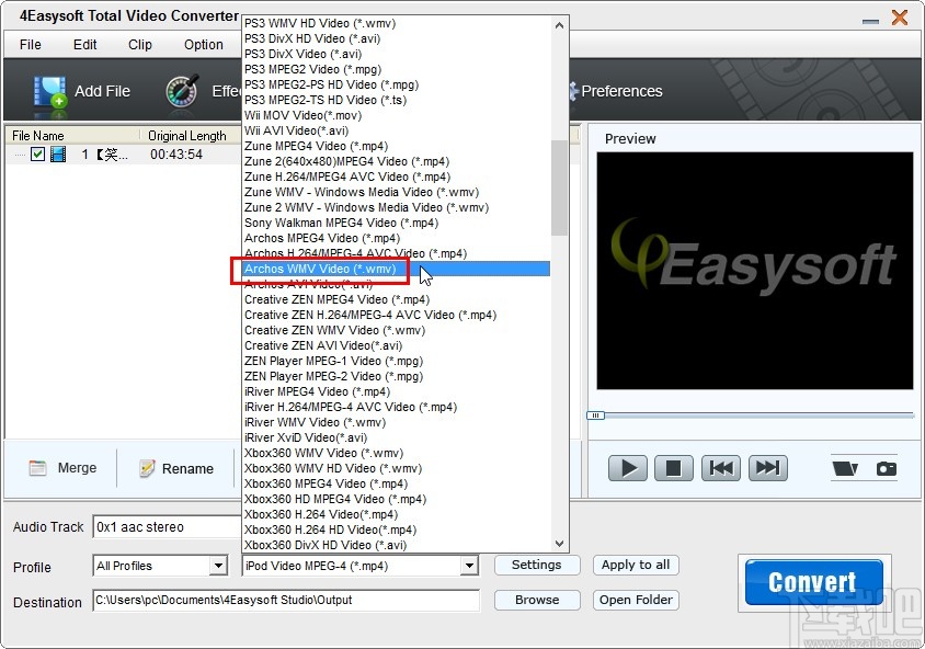 4Easysoft Total Video Converter转换视频格式的方法