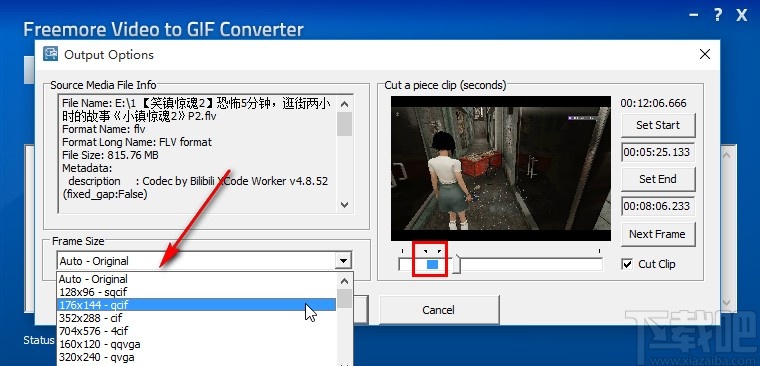 Freemore Video to GIF Converter将视频转换为GIF的方法