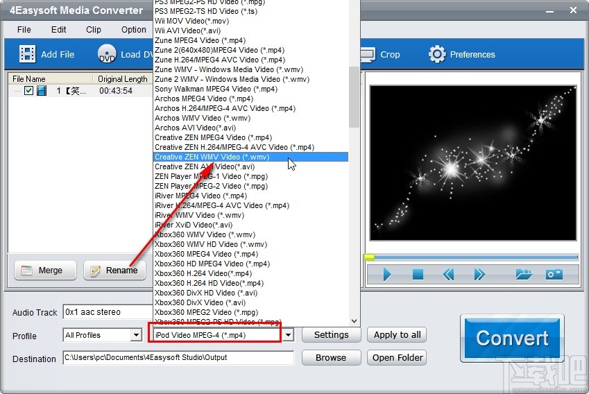 4Easysoft Media Converter转换视频格式的方法
