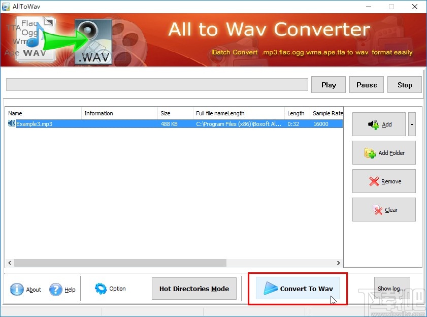 Boxoft All to Wav Converter转换WAV音频文件的方法
