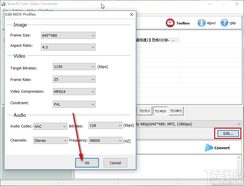 Boxoft Total Video Converter转换mov视频的方法