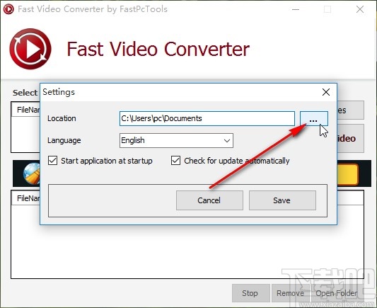 Fast Video Converter设置输出路径的方法
