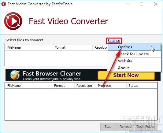 Fast Video Converter设置输出路径的方法