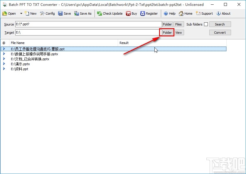 Batch PPT to TXT Converter转换PPT为TXT的方法