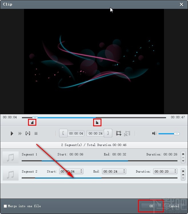 Emicsoft Video Converter剪切音频的操作方法