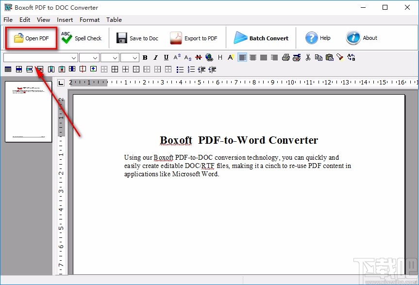 Boxoft PDF to DOC Converter将PDF文件转为Word文件的方法