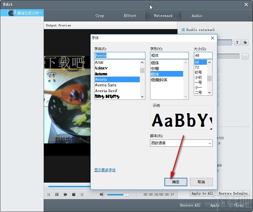 Emicsoft Video Converter给视频添加水印的方法