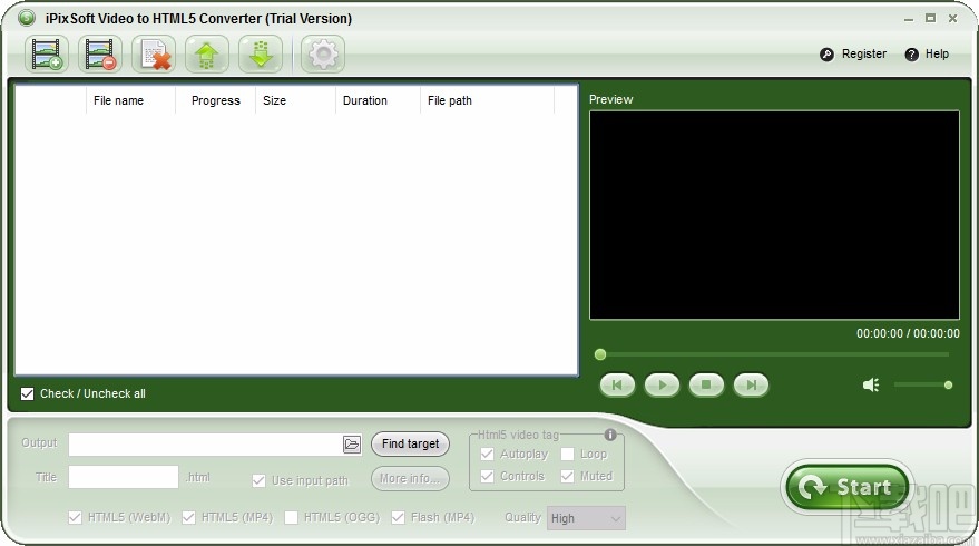 iPixSoft Video to HTML5 Converter转换视频格式的方法