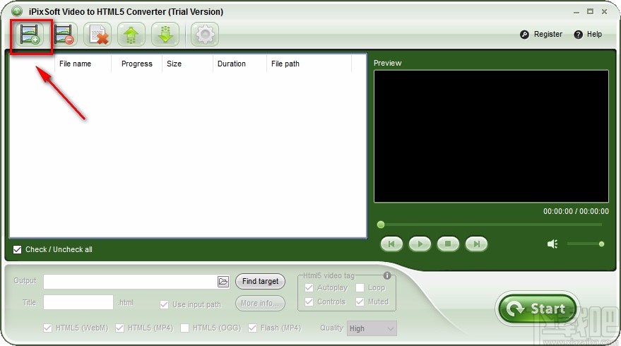iPixSoft Video to HTML5 Converter转换视频格式的方法
