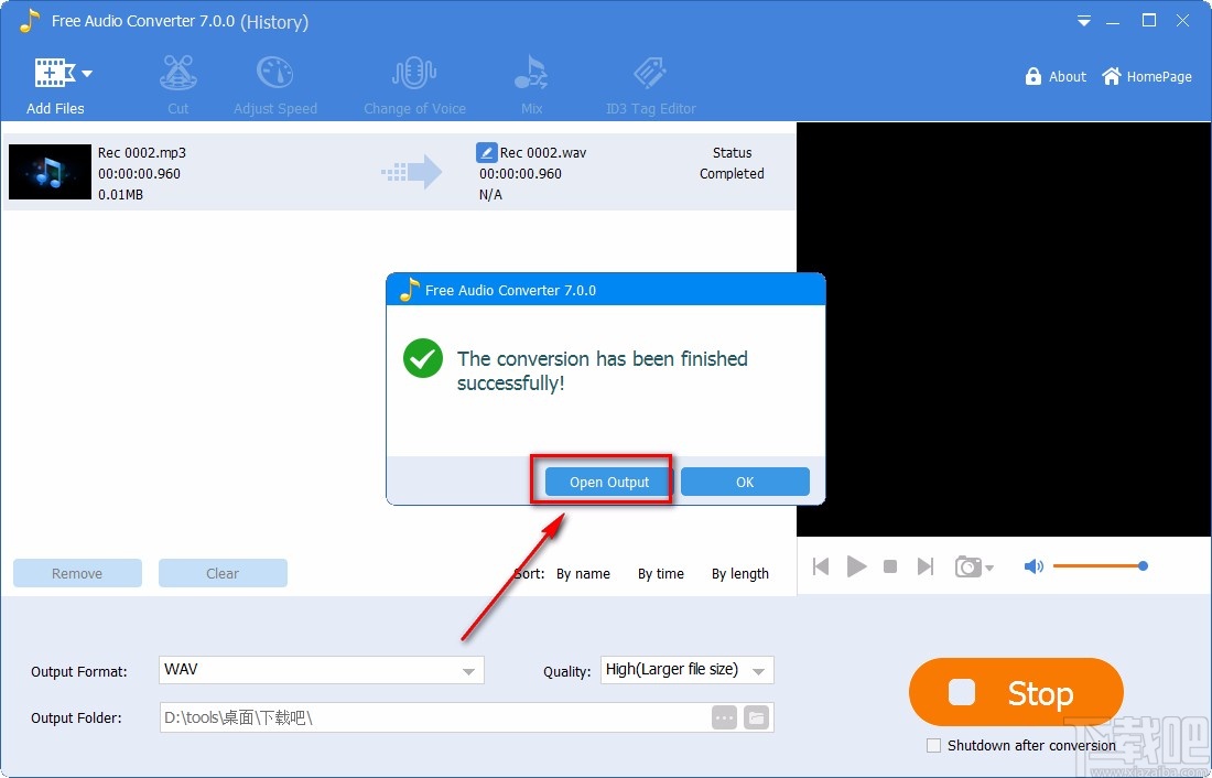 Free Audio Converter转换音频格式的方法