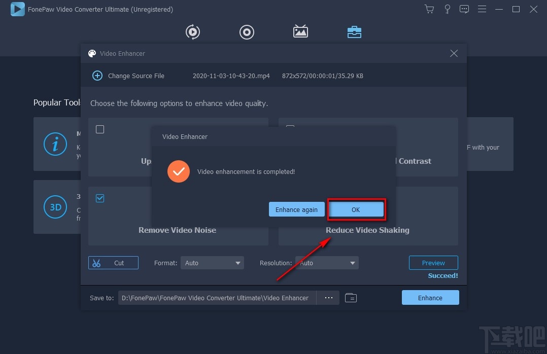 FonePaw Video Converter消除视频噪音的方法