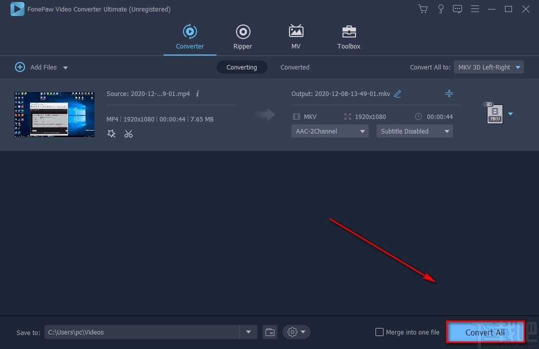 FonePaw Video Converter转换视频格式的方法