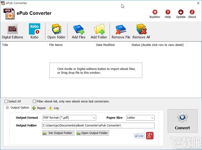 ePub Converter将PDF转换成epub电子书格式的方法