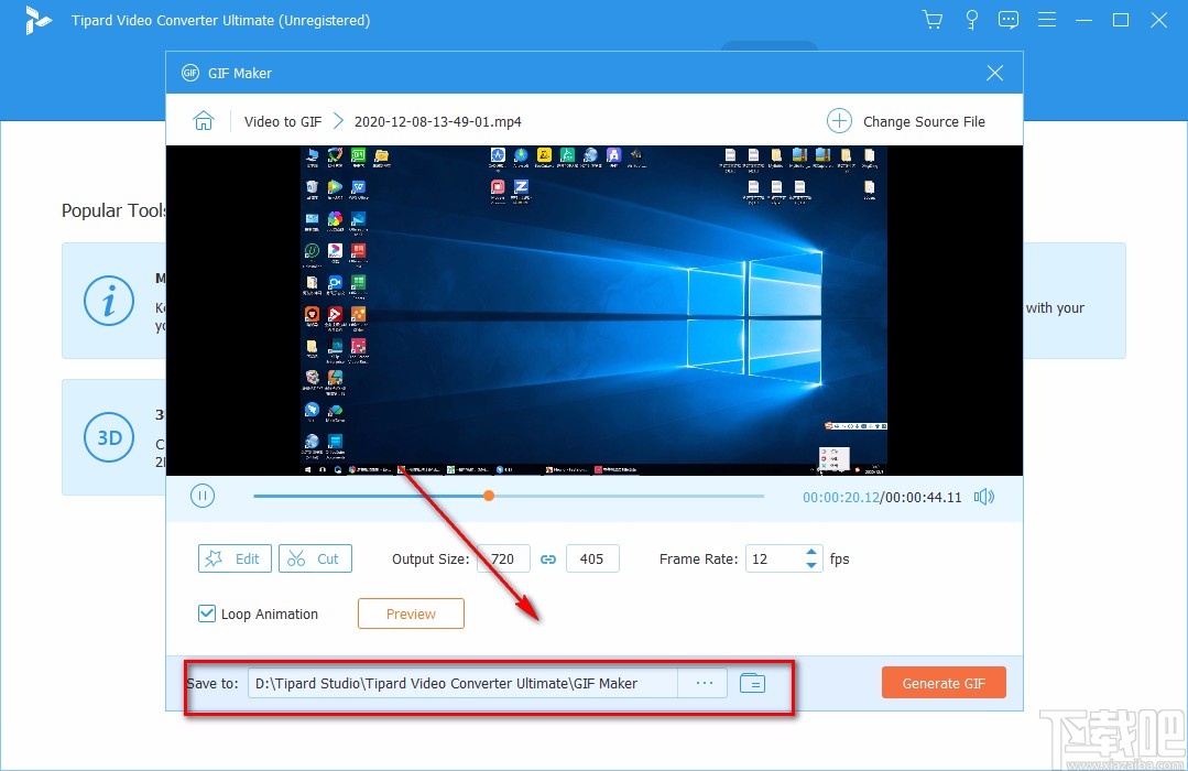 Tipard Video Converter将视频转为GIF的方法