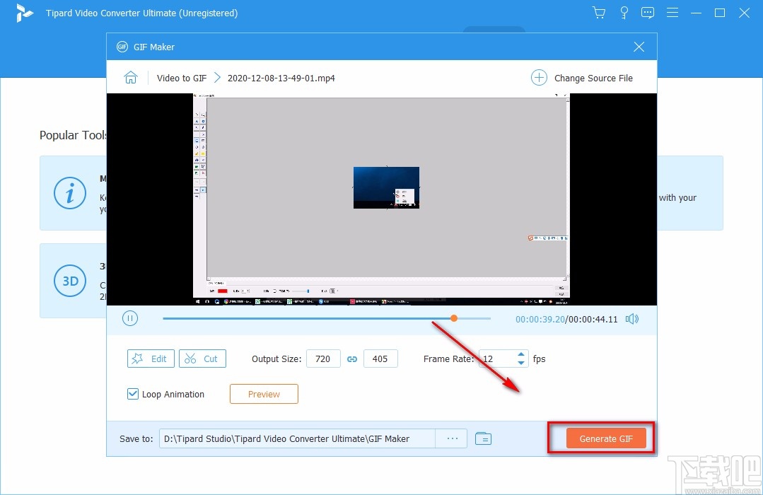 Tipard Video Converter将视频转为GIF的方法