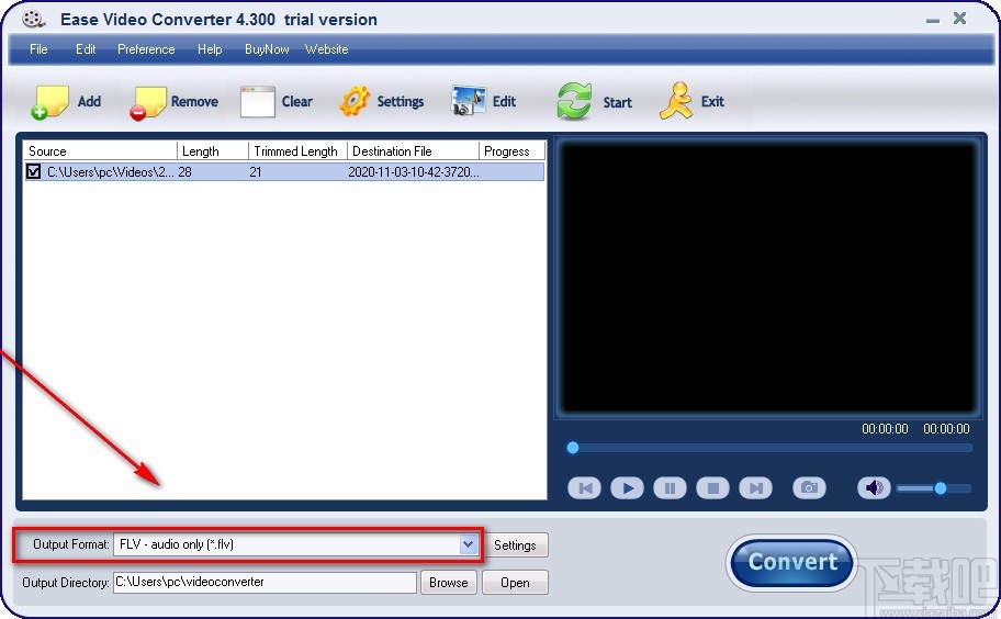 Ease Video Converter剪切视频的方法
