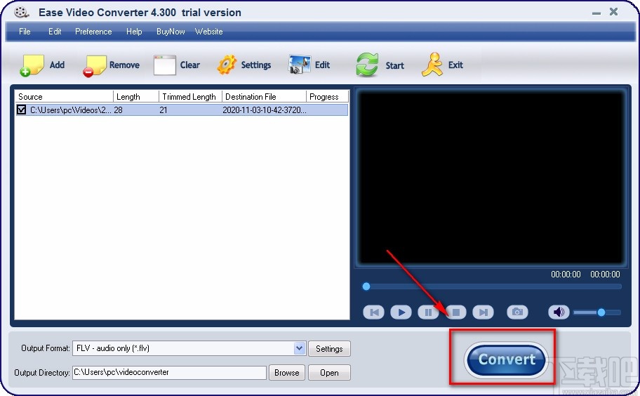Ease Video Converter剪切视频的方法