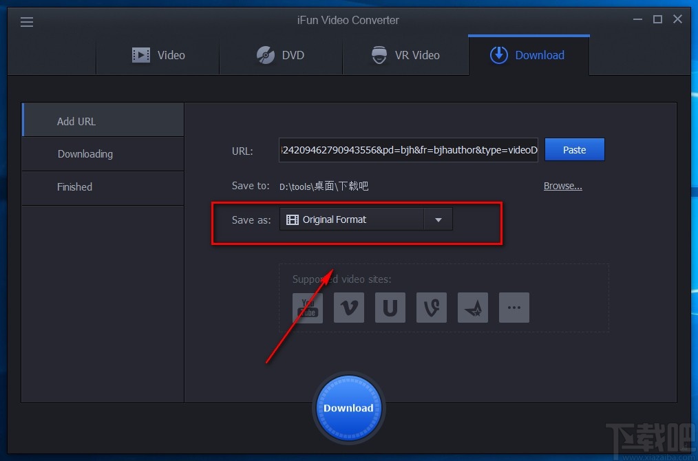 iFun Video Converter下载视频的方法