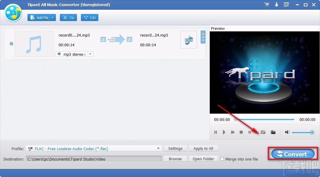 Tipard All Music Converter转换音频格式的方法