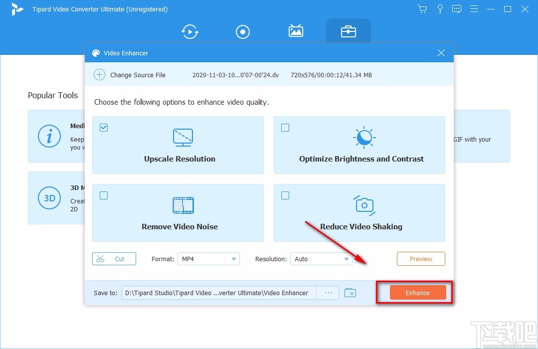 Tipard Video Converter优化视频分辨率的方法