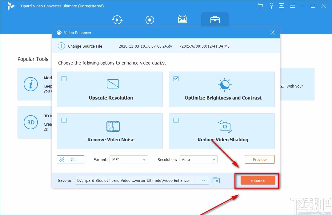 Tipard Video Converter优化视频亮度和对比度的方法