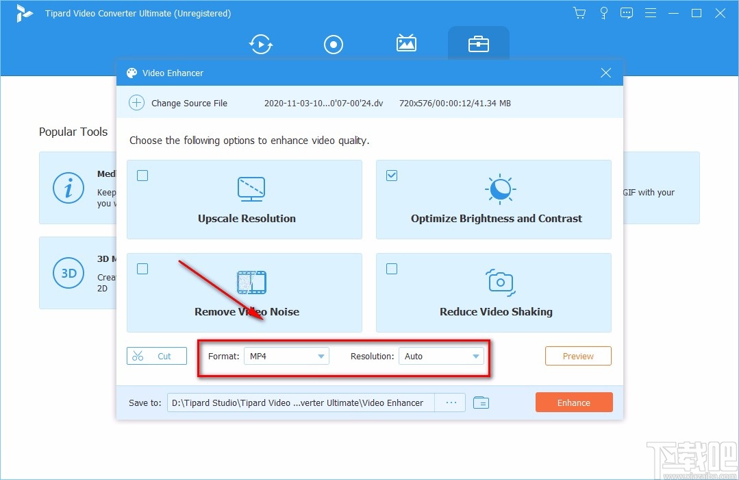 Tipard Video Converter优化视频亮度和对比度的方法