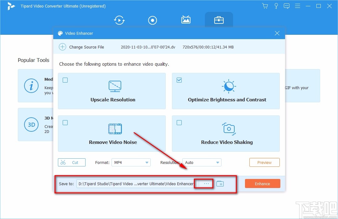 Tipard Video Converter优化视频亮度和对比度的方法